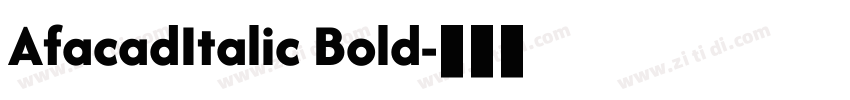 AfacadItalic Bold字体转换
